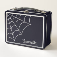 Goth Spiderweb Black and White Personalized