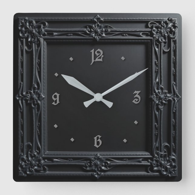 Goth Square Wall Clock (Front)