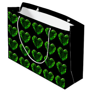 Goth St. Patrick's Day Sac de coeur vert