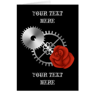 Goth steampunk victorian roses and gears romantic