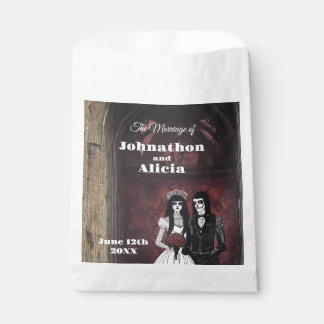 Goth style wedding table decorations Dark Moody Favour Bag