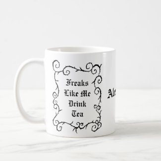 Goth Tea Drinker Custom Name Personalized Gift