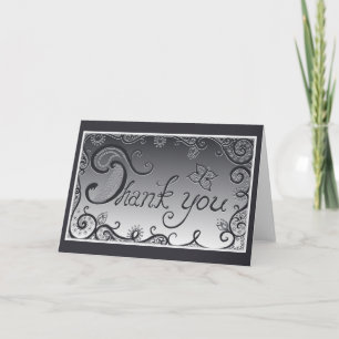 Goth Thank You Card ;-