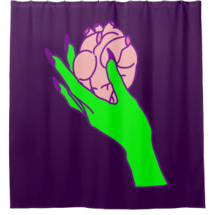goth valentine creepy human heart green hand