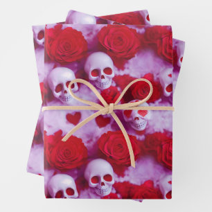 Goth Valentine's Day Envelopper le papier avec des