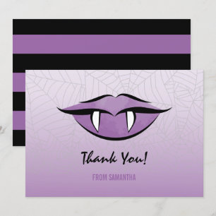 Goth Vampire Lips Carte de remerciements