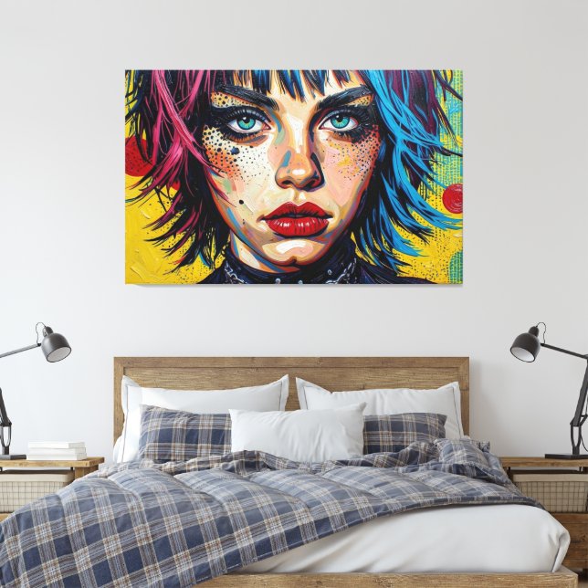 GOTH WASTELAND 25 CANVAS PRINT (Insitu(Bedroom))