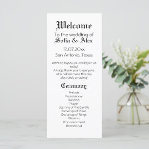 Goth wedding black elegant typography Program