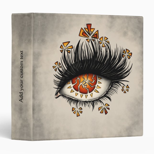 Goth weird eye art witchy binder (Front/Spine)