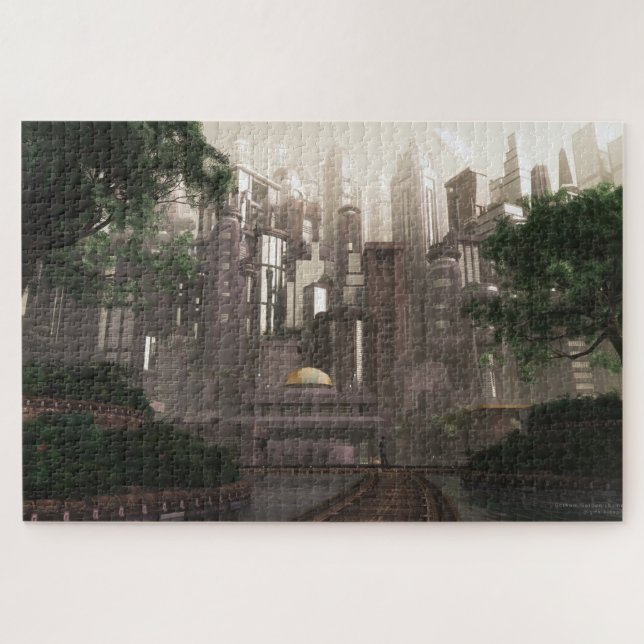 Gotham Garden (Summer) Deluxe Jigsaw Puzzle (Horizontal)