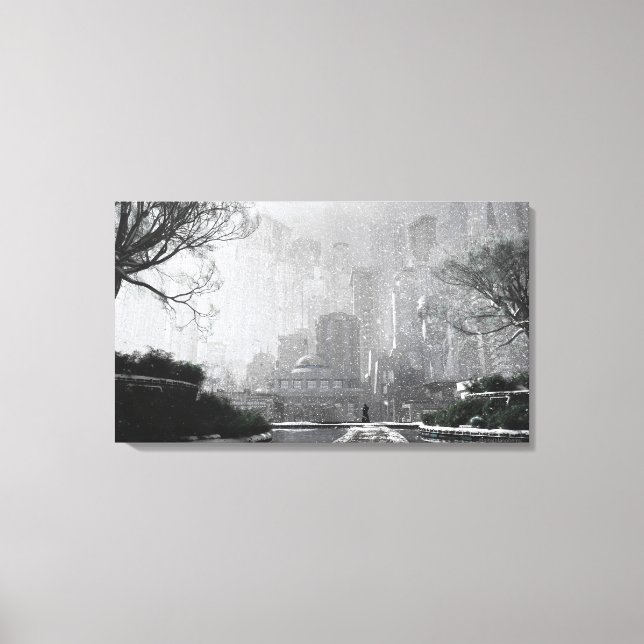 Gotham Garden (Winter) Canvas Print (Front)