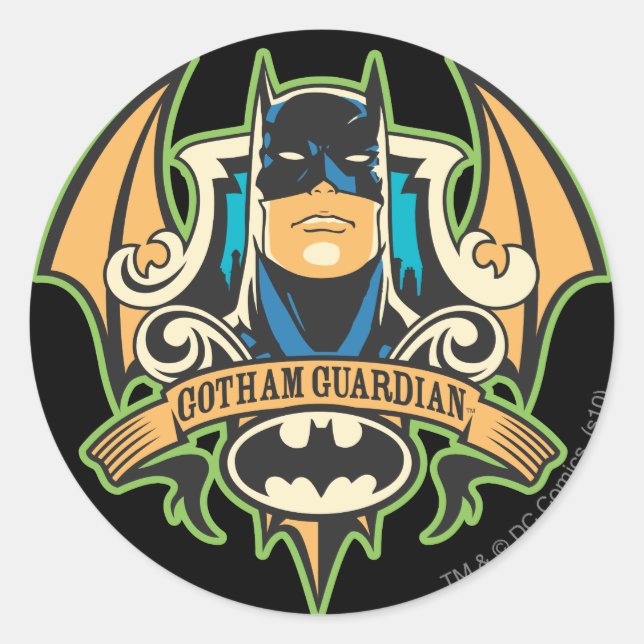 Gotham Guardian Classic Round Sticker (Front)
