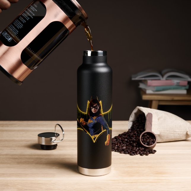 Gotham Knights Batgirl in Logo Water Bottle (Coffee)