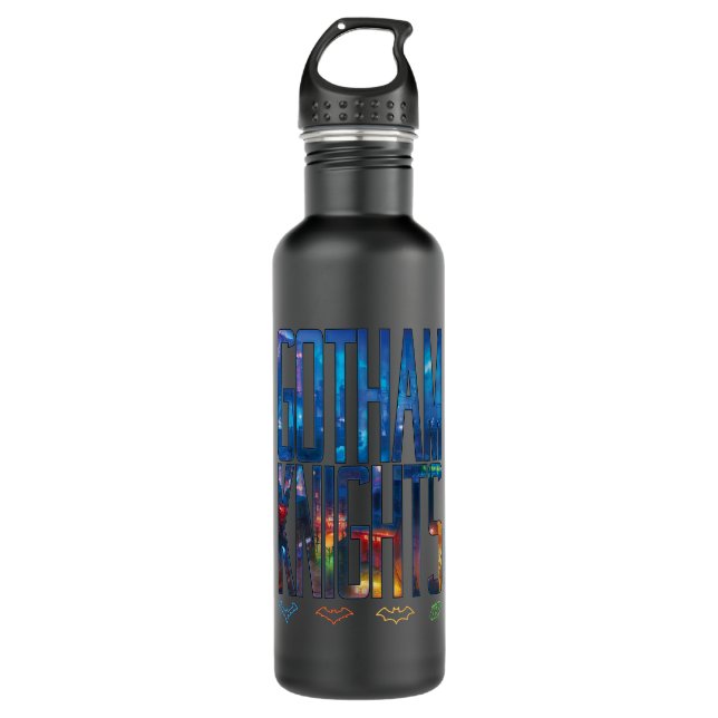 Gotham Knights City Lettering 710 Ml Water Bottle (Front)