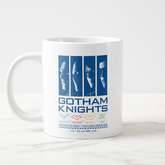 Gotham Knights Face Panels Large Coffee Mug (Left)