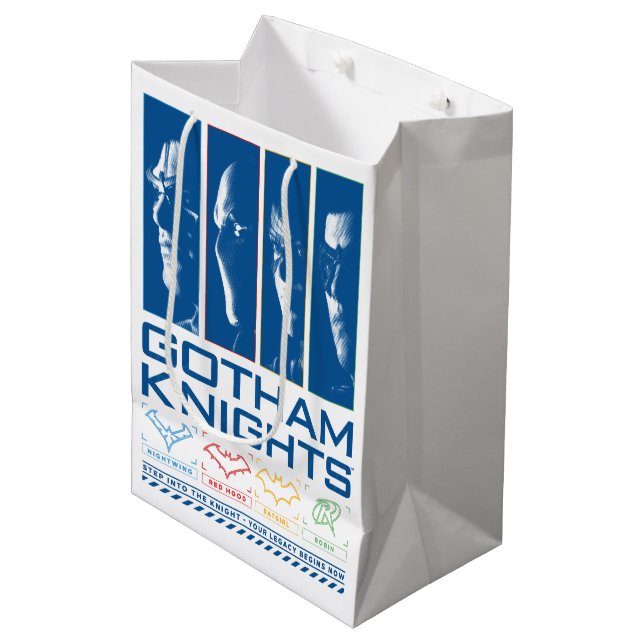Gotham Knights Face Panels Medium Gift Bag (Front Angled)