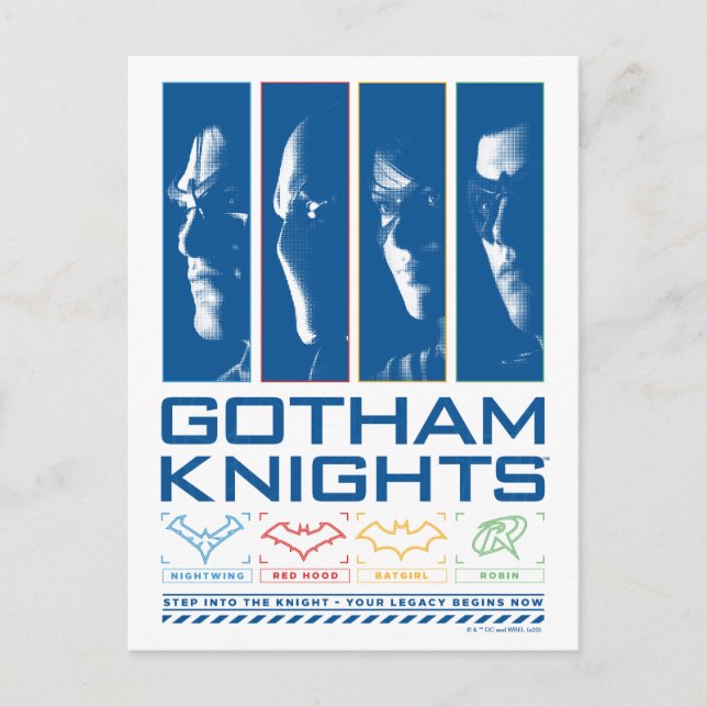 Gotham Knights Face Panels Postcard (Front)