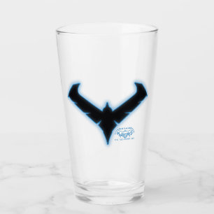 Gotham Knights Nightwing Logo Glass