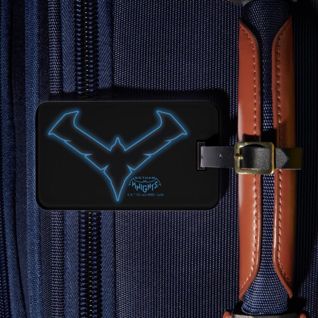 Gotham Knights Nightwing Logo Luggage Tag (Front Insitu 4)