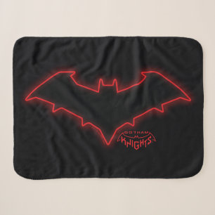Gotham Knights Red Hood Logo Sherpa Blanket