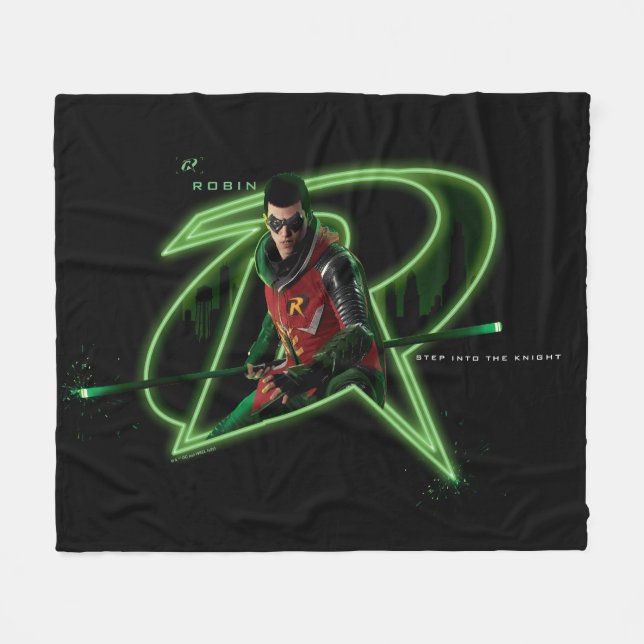 Gotham Knights Robin in Logo Fleece Blanket (Front (Horizontal))