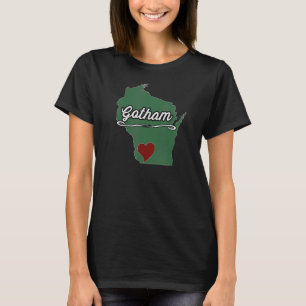 GOTHAM Wisconsin WI USA City State Souvenir T-Shirt
