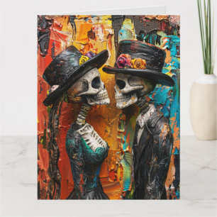 GOTHC SKELETONS WEDDING CONGRATULATIONS CARDS