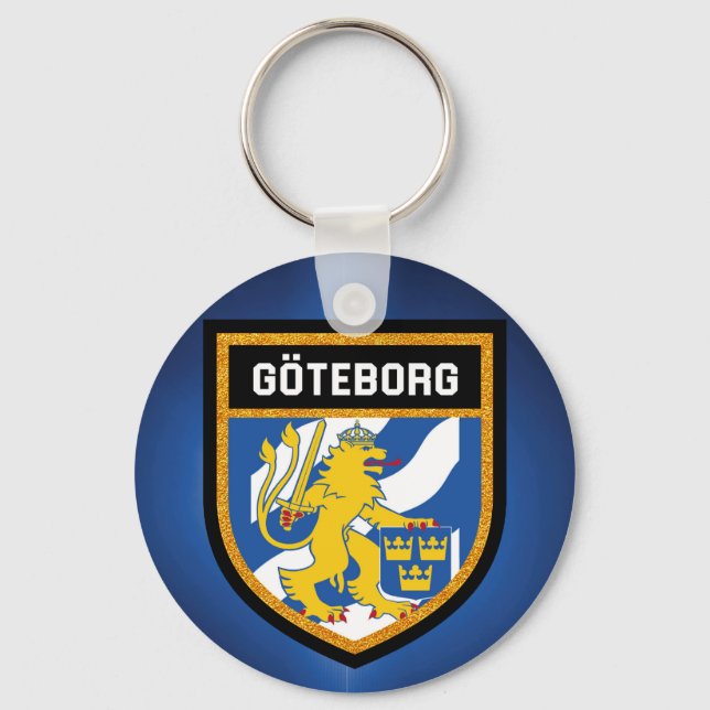 Gothenburg Flag Keychain (Front)