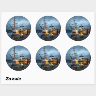 Gothenburg, Sweden Port Classic Round Sticker