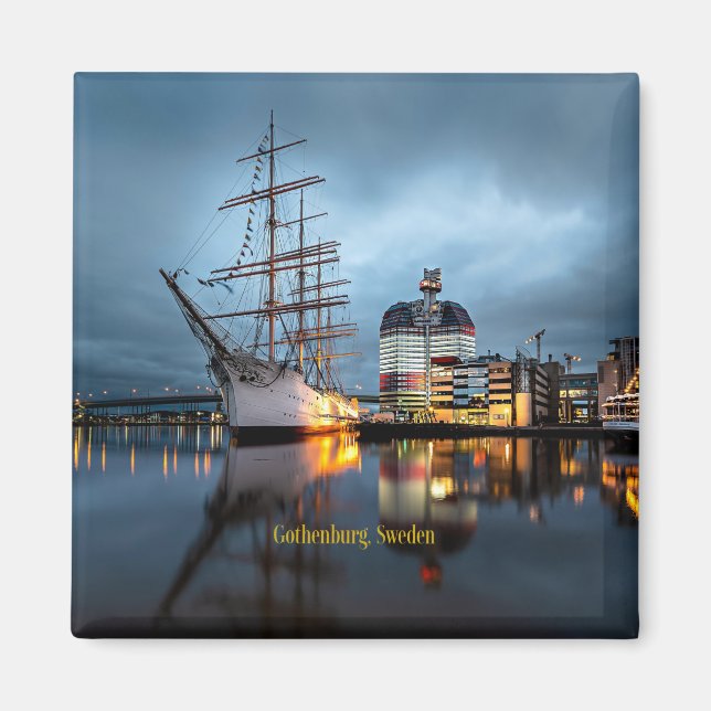 Gothenburg, Sweden Port Magnet (Front)