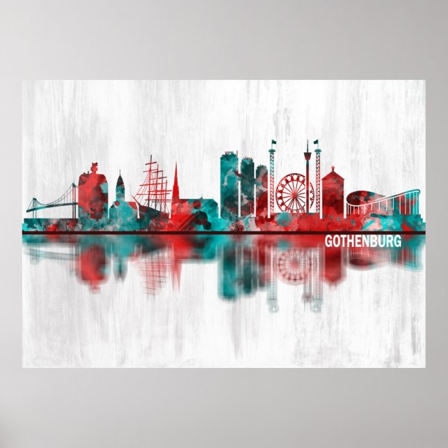 Gothenburg Sweden Skyline Poster (Front)