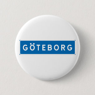 Gothenburg, Swedish road sign 2 Inch Round Button