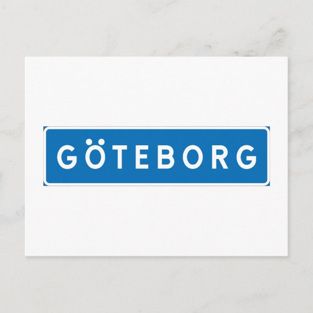 Gothenburg, Swedish road sign Postcard (Front)