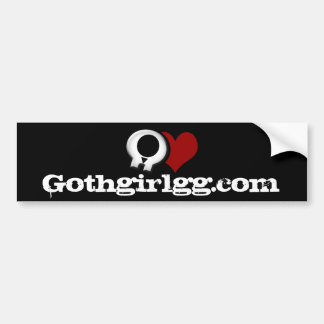 Gothgirlgg.com bumpersticker blk bumper sticker