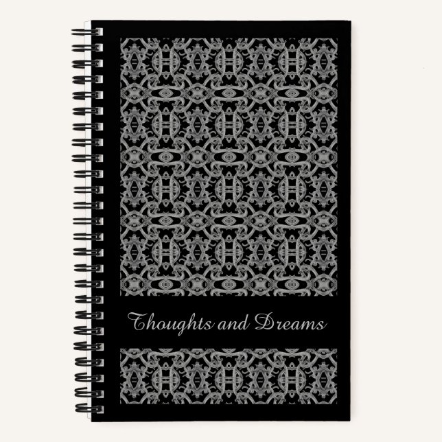 GOTHIC 5.5x8.5 Spiral Notebook / Black (Front)
