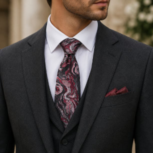Gothic Abstract Marble Pattern Tie