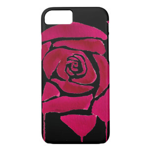 Gothic abstract rose watercolor origianal art Case-Mate iPhone case