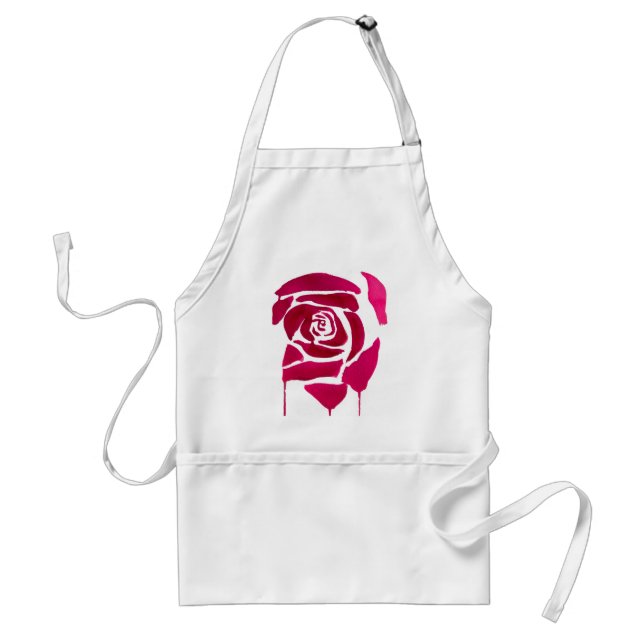 Gothic abstract rose watercolor origianal art standard apron (Front)