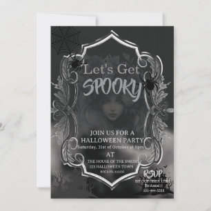 Gothic Adult Halloween Party Vintage Invitation