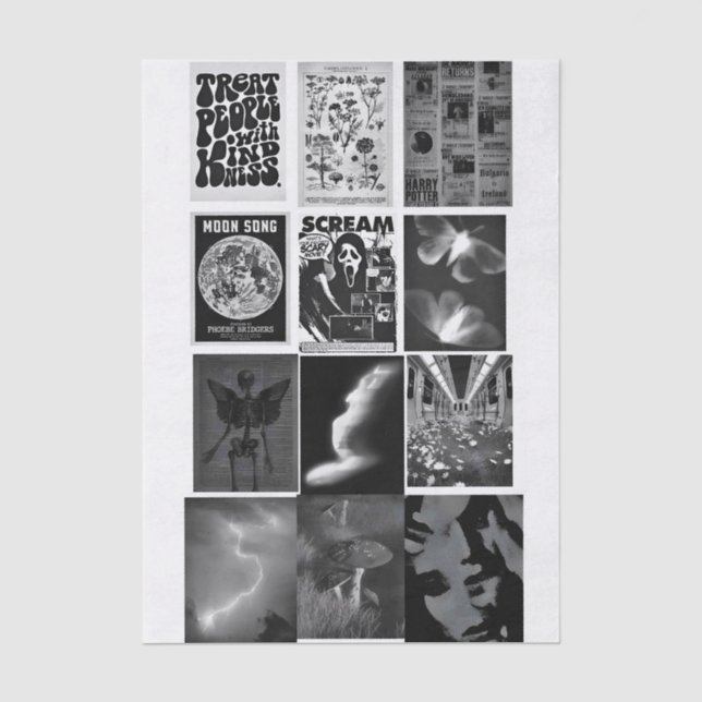 Gothic Aesthetic Decoupage Tissue Paper (Front)
