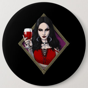 Gothic Alien Witch 6 Inch Round Button