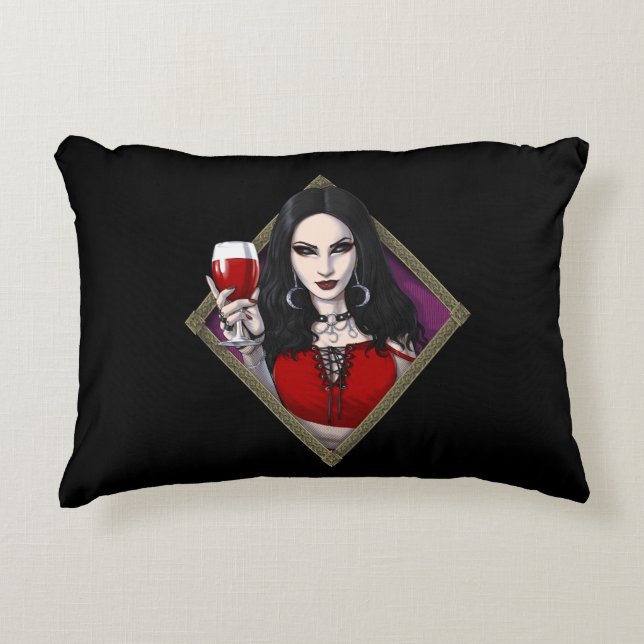 Gothic Alien Witch Accent Pillow (Front)