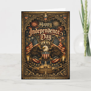 Gothic Americana Happy Independence Day Holiday Card