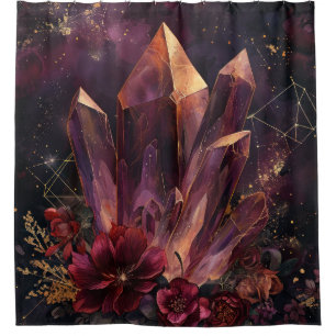 Gothic Amethyst Floral Galaxy Pattern