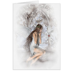 Gothic Angel and Her Dove Vignette