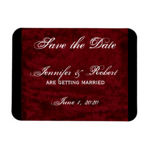Gothic Angel on Red Velvet Save the Date Magnet