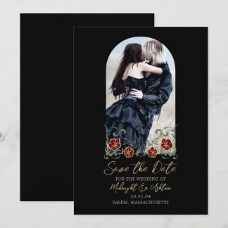Gothic Arch Photo Black Wedding Save The Date