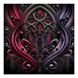 Gothic Arches Glossy Poster