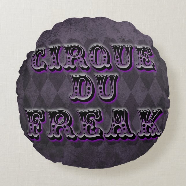 Gothic Argyle Cirque Du Freak Round Pillow (Front)