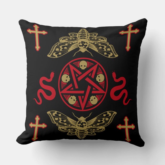 Gothic Art Accessories Throw Pillow (Front)